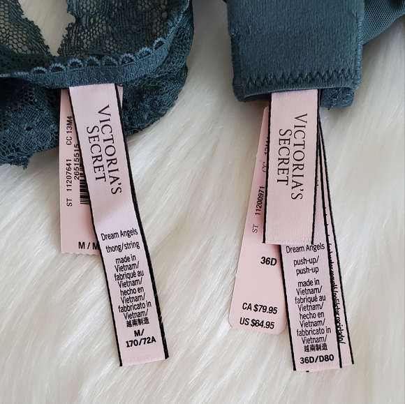 🎁VICTORIA'S SECRET PUSH-UP BRA 36D + VS THONG PANTY SIZE M - Picture 8 of 10